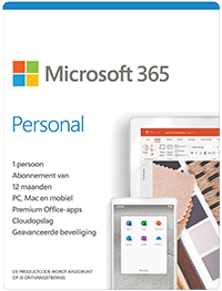 Microsoft Microsoft 365 Personal — 1 jaar - PC-Webshop.nl